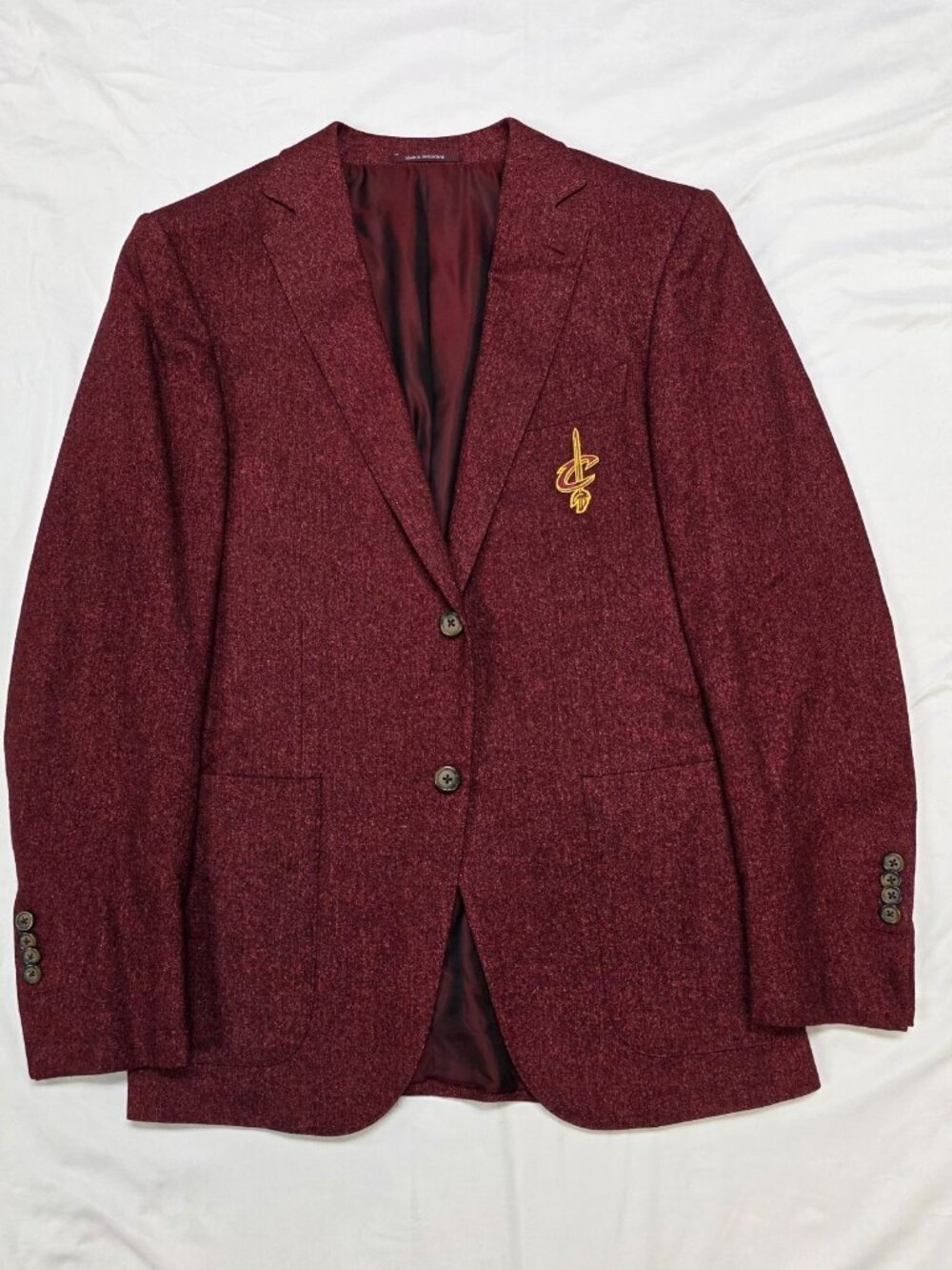 Ermenegildo Zegna Cleveland Cavaliers One-Of-A-Kind Su Misura Red Blazer 40R